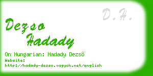 dezso hadady business card